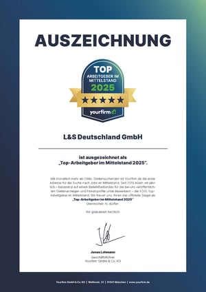 Urkunde_Top-Arbeitgeber 2025_L+S Deutschland GmbH